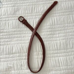 Braided Brown Leather Belt